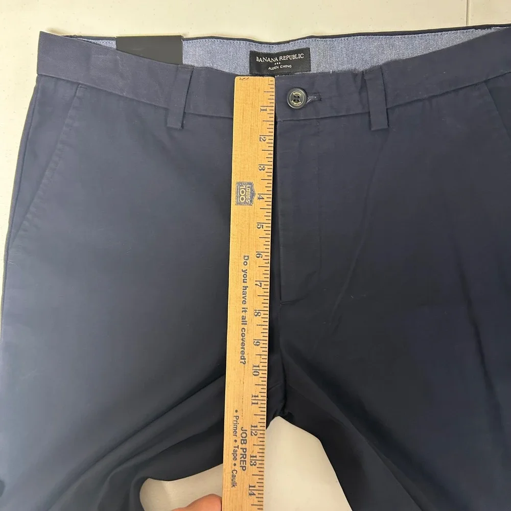 Banana Republic Aiden Chino Pants Mens 32x34 Navy Blue Slim Fit Cotton New